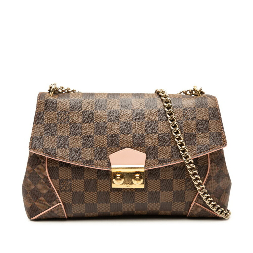 Louis Vuitton Damier Caïssa Clutch Chain Shoulder Bag N41597 Brown Rose Balle...